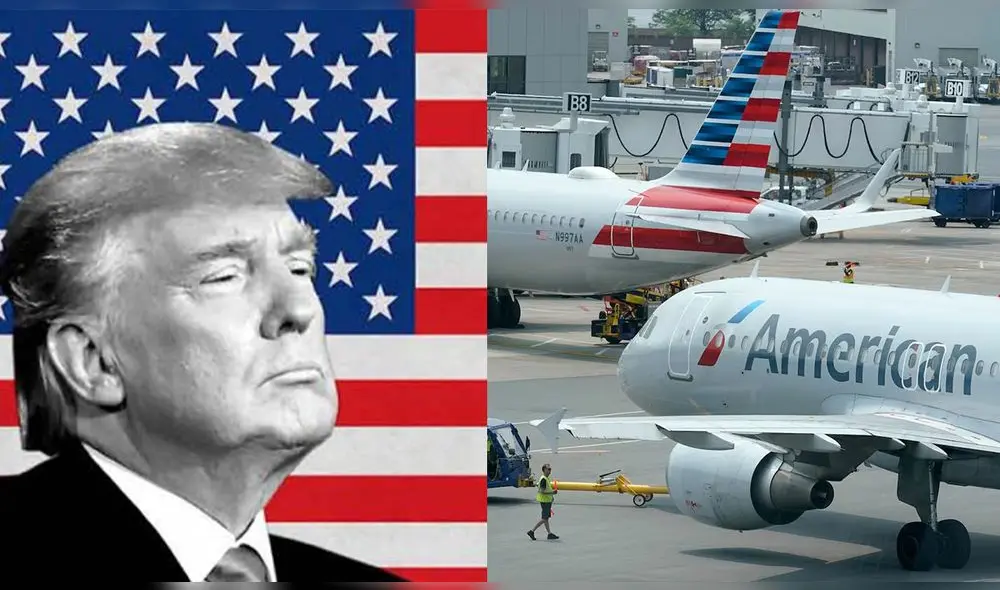 Donald Trump y la guerra comercial han tenido un impacto directo en las aerolíneas estadounidenses, como American Airlines. Foto: Composición LR/ AP Foto/ CNN