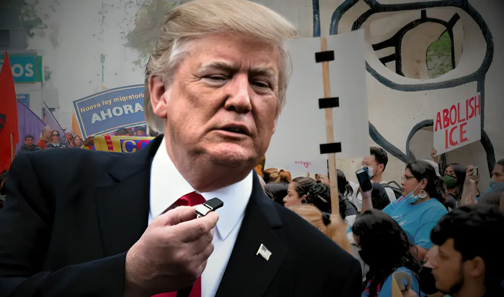 Donald Trump refuerza deportaciones en Illinois con nuevas políticas que afectan a inmigrantes indocumentados. Foto: composición LR/AFP/Borderless Magazine