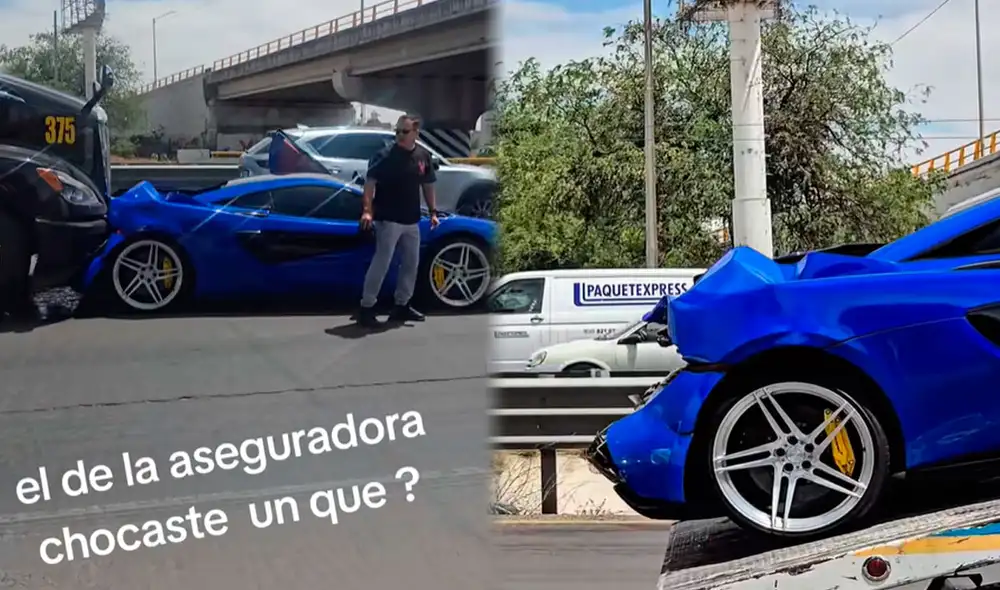 Los usuarios en TikTok bromearon que la aseguradora tendría que vender su empresa para pagar los daños al McLaren. Foto: composición LR/ TikTok/ @vladimircabrera1 Los usuarios en TikTok bromearon que la aseguradora tendría que vender su empresa para pagar los daños al McLaren. Foto: composición LR/ TikTok/ @vladimircabrera1