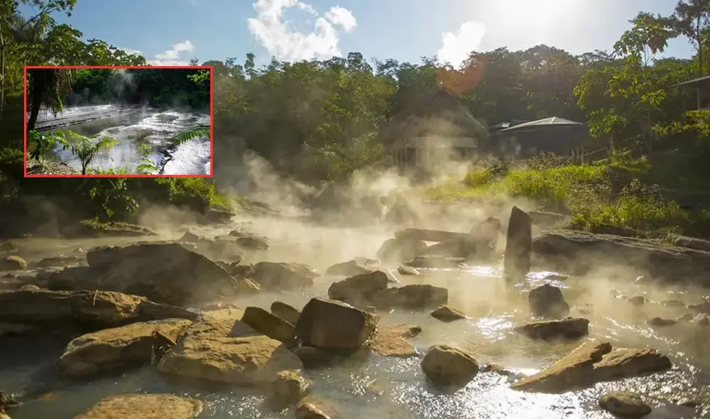 A diferencia de otros ríos calientes que suelen estar asociados con actividad volcánica, el Shanay-Timpishka no se encuentra cerca de un volcán. Foto: composición LR/Inforegión/Shanay Timpishka Ecolodge A diferencia de otros ríos calientes que suelen estar asociados con actividad volcánica, el Shanay-Timpishka no se encuentra cerca de un volcán. Foto: composición LR/Inforegión/Shanay Timpishka Ecolodge