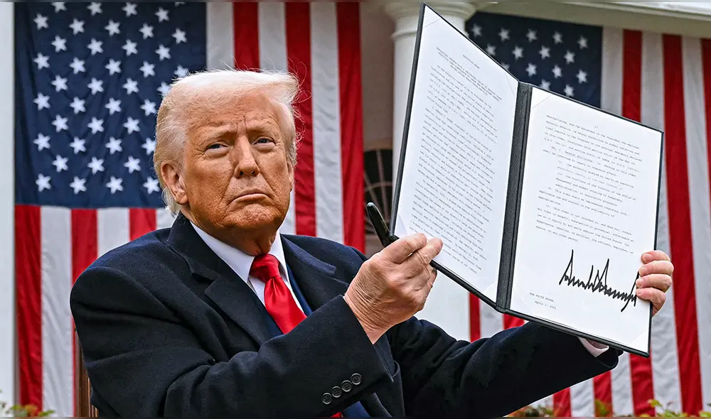 El presidente de Estados Unidos, Donald Trump, anunció que el 2 de abril de 2025 sería el "Día de la Liberación", fecha en la que se implementarían nuevos aranceles. Foto: AFP