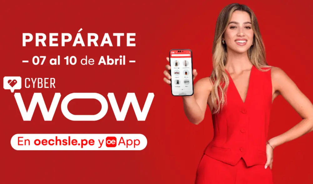 El Cyber WOW 2025 se celebrará del 7 al 10 de abril en Perú, prometiendo descuentos increíbles en productos. Fuente: Difusión.