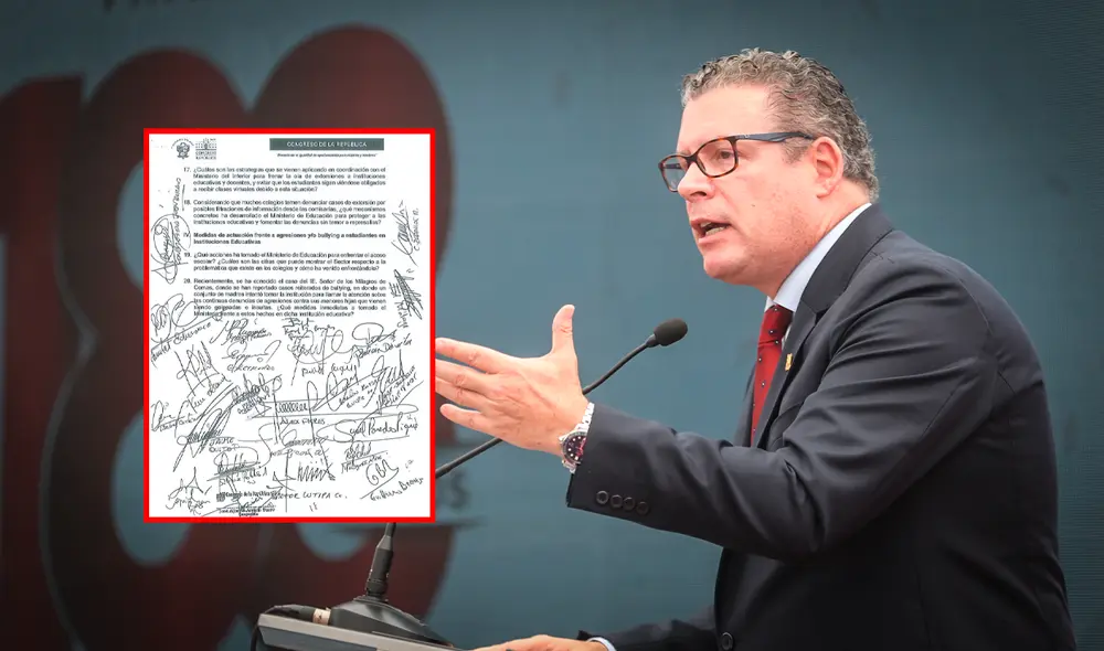 Morgan Quero, ministro de Educación, tendrá que responder un pliego de preguntas ante el Congreso | Foto: composición: LR. Morgan Quero, ministro de Educación, tendrá que responder un pliego de preguntas ante el Congreso | Foto: composición: LR.
