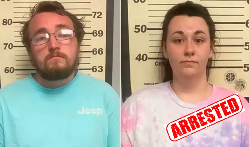 Ricky y Nichole North, pareja que agredió a su hijo por colorear fuera de las líneas. Foto: Middlesboro Police Department