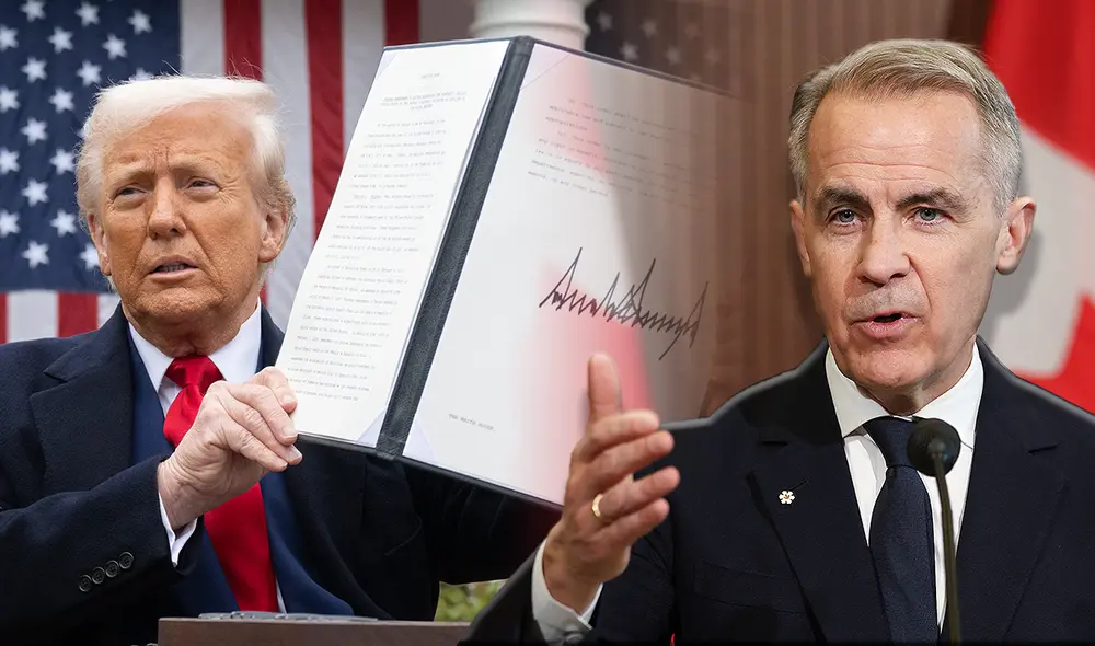 Canadá mantiene contacto con aliados internacionales para reforzar sus lazos económicos y proteger su seguridad comercial. Foto: composición LR/AFP.
