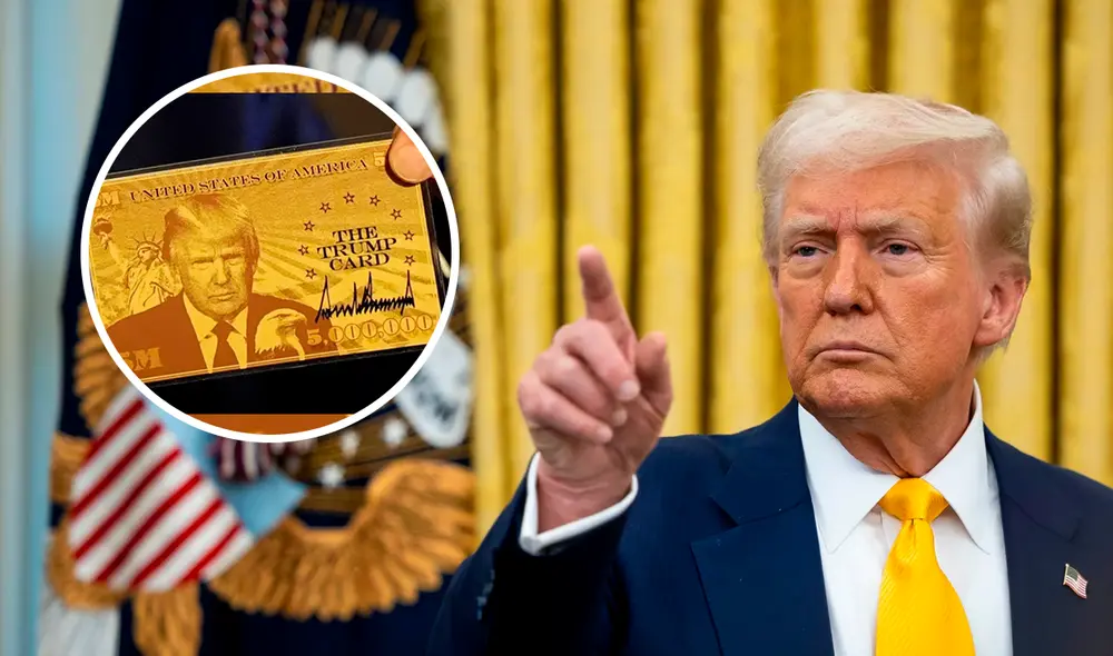 Trump aseguró que como primer comprador, planea lanzar la Gold Card al mercado en menos de dos semanas, justo cuando se han vendido más de 1.000 tarjetas. Foto: Composición LR/Bloomberg/New York Post Trump aseguró que como primer comprador, planea lanzar la Gold Card al mercado en menos de dos semanas, justo cuando se han vendido más de 1.000 tarjetas. Foto: Composición LR/Bloomberg/New York Post