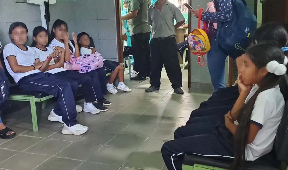 Un total de 85 niños fueron a centro de salud de Pachitea, el cual colapsó. Foto: Almendra Ruesta - La República.