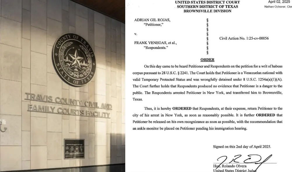 Juez de Texas dictamina que Gil Rojas tiene vigente su estatus de protección y debe ser liberado. Foto: Telemundo/ Aaron Blake Juez de Texas dictamina que Gil Rojas tiene vigente su estatus de protección y debe ser liberado. Foto: Telemundo/ Aaron Blake
