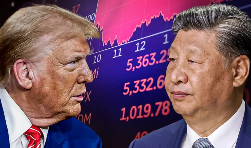 Donald Trump intensifica guerra comercial con China: aranceles del 34% desatan pánico en mercados globales. Foto: composición LR Donald Trump intensifica guerra comercial con China: aranceles del 34% desatan pánico en mercados globales. Foto: composición LR