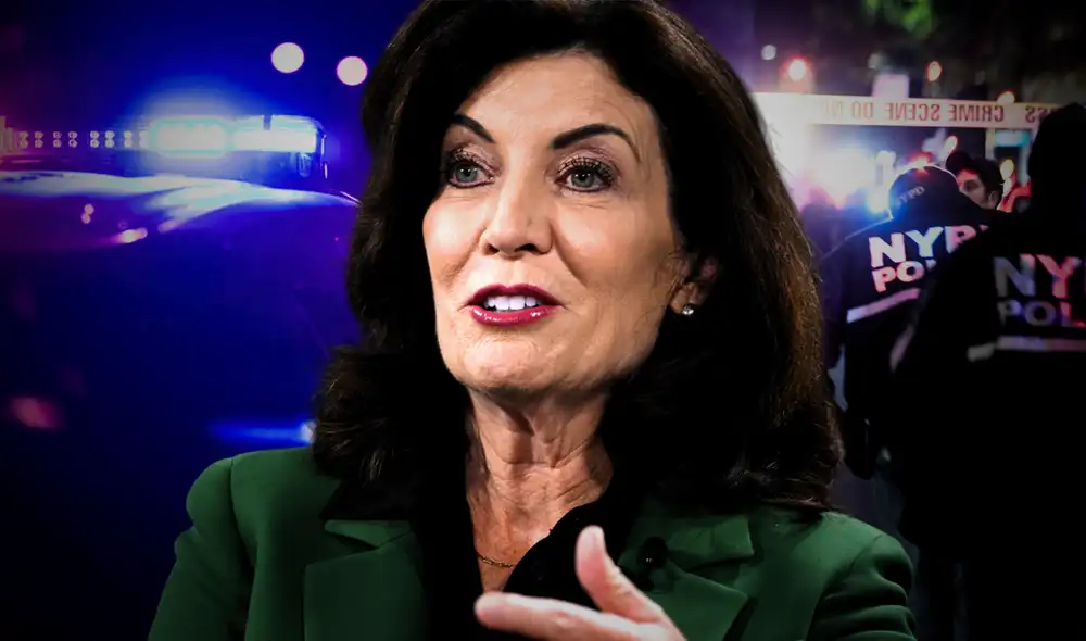 Kathy Hochul firma 3 leyes y destina $370 millones para frenar la violencia armada en Nueva York. Foto: composición LR/FOX