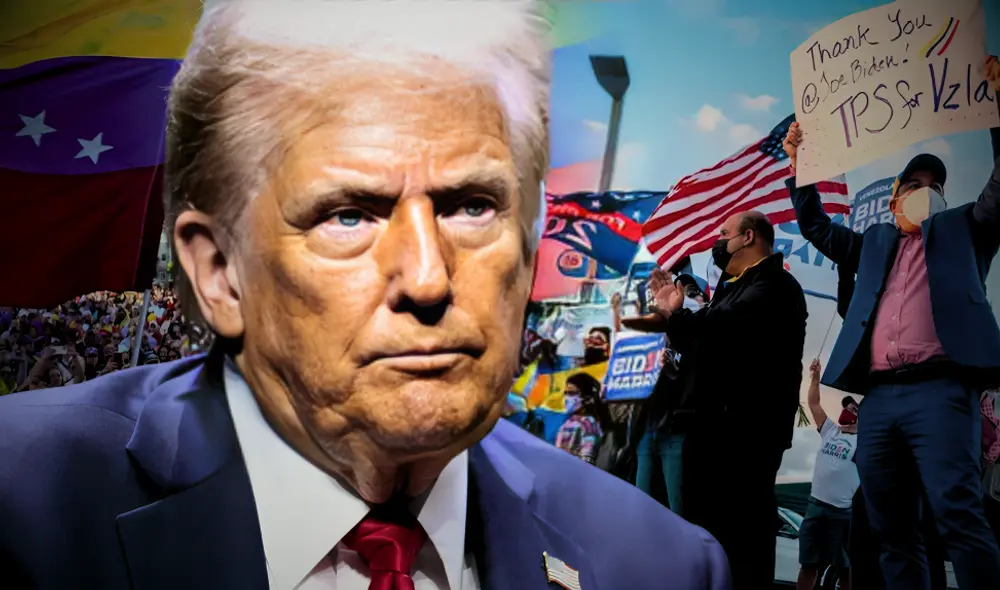 Donald Trump pone fin al TPS para venezolanos y miles buscan alternativas legales para evitar la deportación. Foto: composición LR/AFP