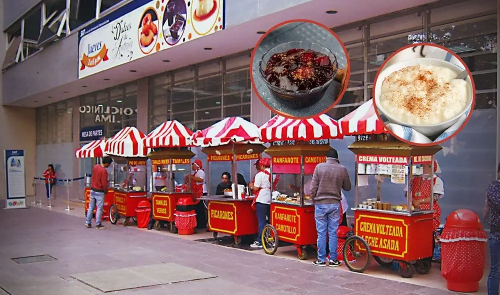 Este postre superó a la mazamorra morada y al arroz con leche como el mejor del Perú, según Taste Atlas: se vende mucho en las calles de Lima. Foto: composición LR/Potajes Limeños "Alameda Chabuca Granda"/Shutterstock. Este postre superó a la mazamorra morada y al arroz con leche como el mejor del Perú, según Taste Atlas: se vende mucho en las calles de Lima. Foto: composición LR/Potajes Limeños "Alameda Chabuca Granda"/Shutterstock.