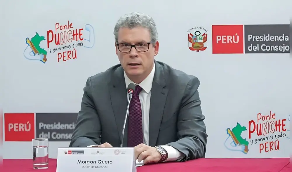 Ministro de Educación, Morgan Quero, afirmar no tener miedo a interpelación del Congreso de la República. Foto: Andina Ministro de Educación, Morgan Quero, afirmar no tener miedo a interpelación del Congreso de la República. Foto: Andina