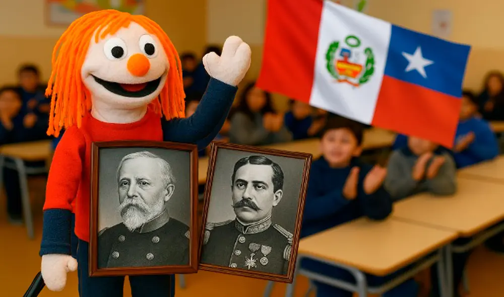 El show de títeres en el colegio contó la historia de la Batalla de Arica desde la mirada chilena. Foto: composición LR/ TikTok / @datos_curiosos_paises
