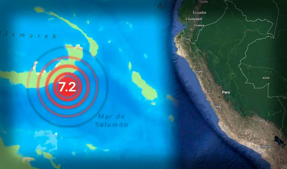 Olas del terremoto en Nueva Guinea no generarán tsunami en Perú. Foto: composición LR/difusión Olas del terremoto en Nueva Guinea no generarán tsunami en Perú. Foto: composición LR/difusión