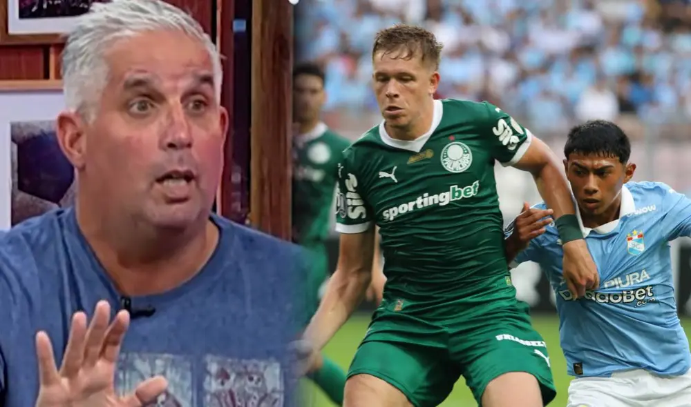 Diego Rebagliati es hincha confeso de Sporting Cristal y no dudó en cuestionar la labor de Joel Raffo. Foto: composición LR/captura de Movistar Deportes/Carlos Félix