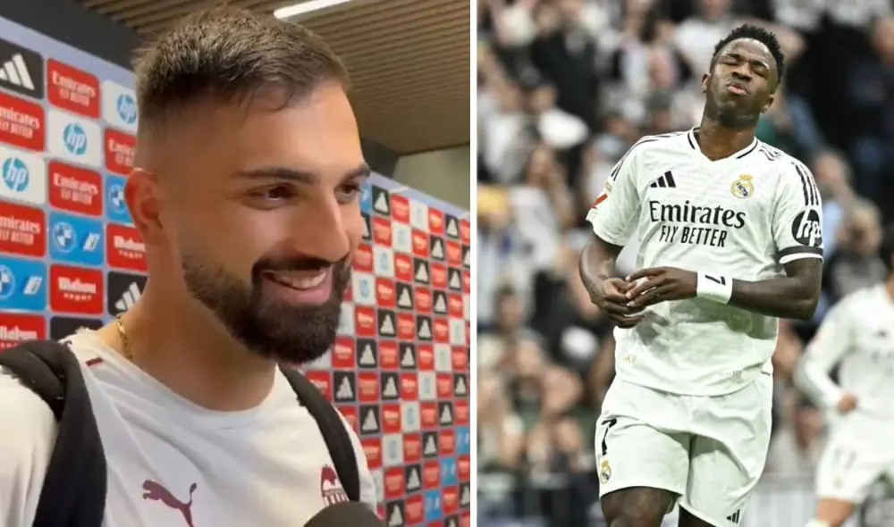 Mamardashvili le atajó el penal a Vinícius que pudo haber sido la apertura del marcador. Foto: composición El Chiringuito/AFP