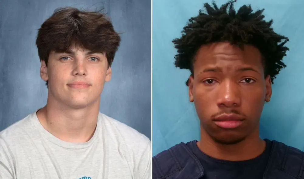 Karmelo Anthony enfrenta cargos de asesinato tras apuñalar a Austin Metcalf durante una competencia de atletismo en Frisco, Texas. Foto: composición LR/ABC News