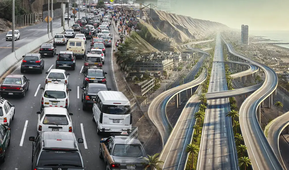 Nueva Vía Rápida en Lima busca conectar Chorrillos, Surco y Villa El Salvador y reducir el tráfico a 20 minutos. Foto: composición de Gerson Cardoso/Andina/IA