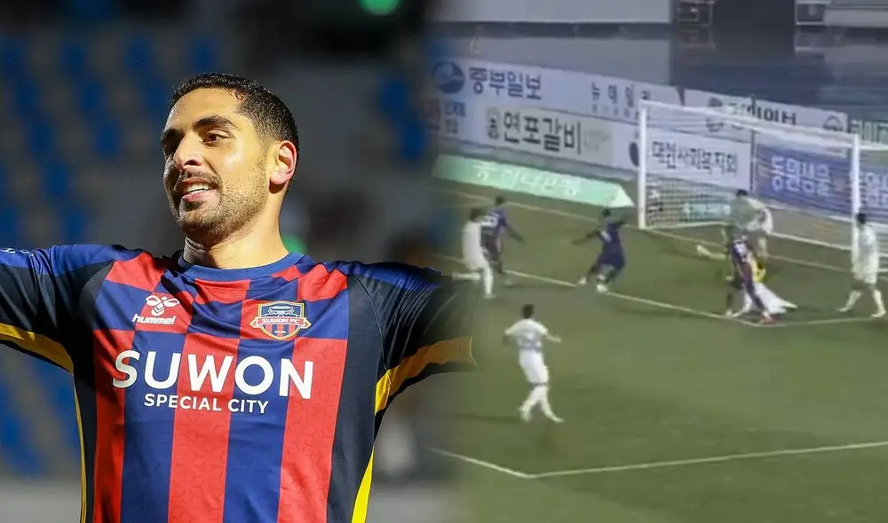 Pablo Sabbag llegó a Alianza Lima cedido desde La Equidad a inicios de 2023 hasta finales de 2024, cuando fue comprado por Suwon FC. Foto: composición LR/Suwon FC/captura