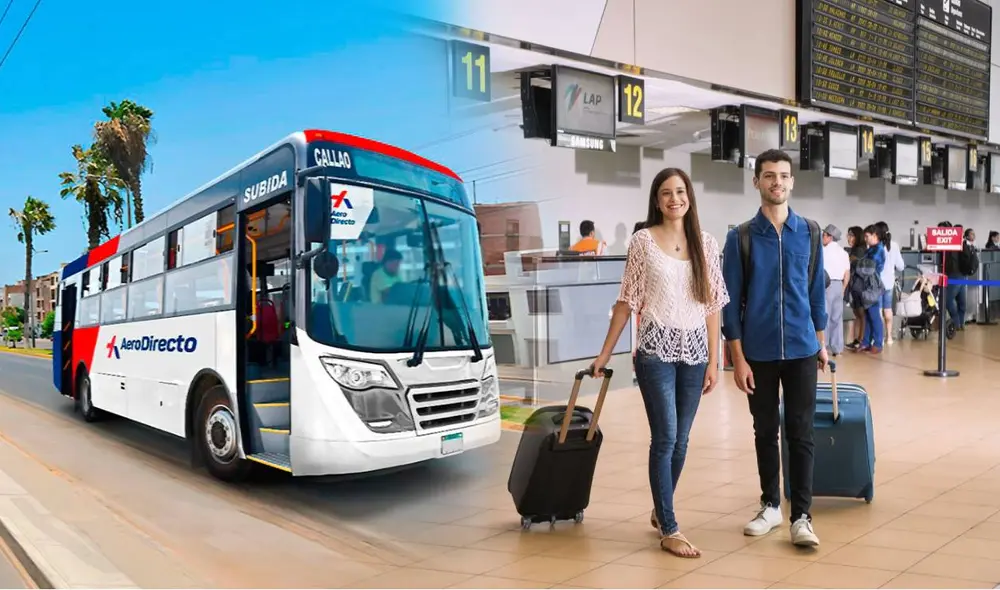 Pasajeros podrán usar el bus Aerodirecto para entrar al nuevo Aeropuerto Jorge Chávez. Foto: Composición LR/Andina.