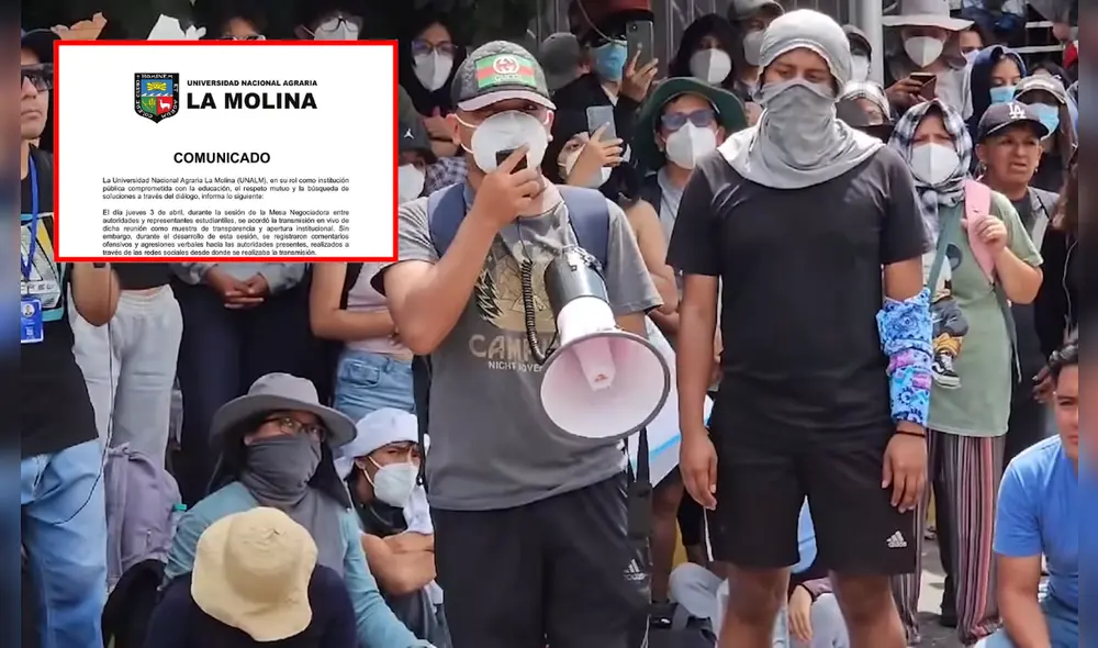 Estudiantes de la UNALM exigen una mesa de diálogo transparente e imparcial. Foto: composición LR