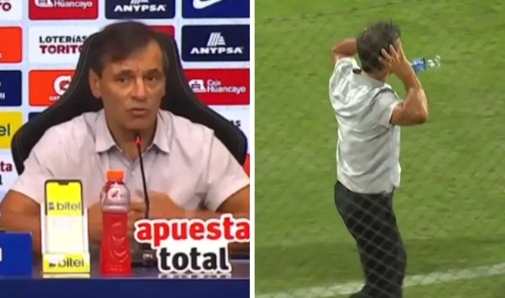 Fabián Bustos celebró eufóricamente empate de Universitario. Foto: composición LR/captura de L1 Max