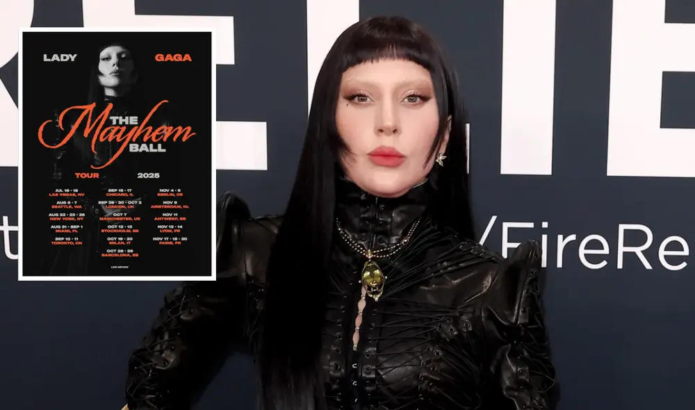 Lady Gaga iniciará su esperada gira "The Mayhem Ball" en julio, promocionando su álbum lanzado el 7 de marzo. Se presentará en el Madison Square Garden de Nueva York entre agosto y septiembre. Foto: Composición LR/The Gannon Knight/Vogue España