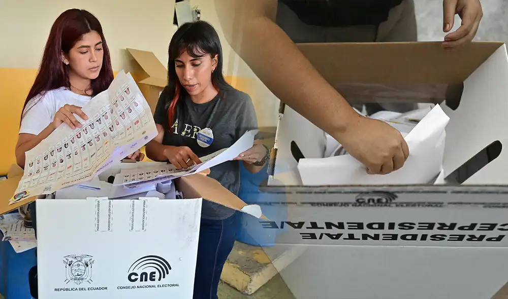 La presidenta del CNE, Diana Atamaint, indicó que el horario se definirá tras un simulacro nacional, destacando que el conteo de votos será más ágil, aunque requiere tiempos precisos. Foto: composición LR/AFP