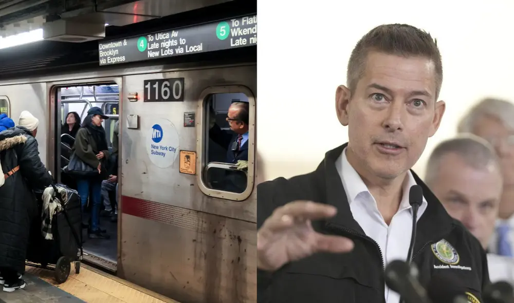 Duffy ha amenazado con recortar fondos federales para la MTA, argumentando que la delincuencia sigue siendo un problema, a pesar de las cifras que muestran una caída en los crímenes. Foto: Composición LR/Bloomberg/Toronto Star