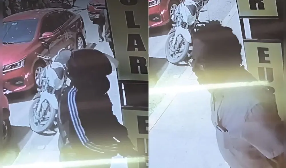 Delincuente asalta a cambista con arma de fuego en Piura. Foto: Composición LR/Captura de pantalla de cámaras de seguridad/Maribel Mendo