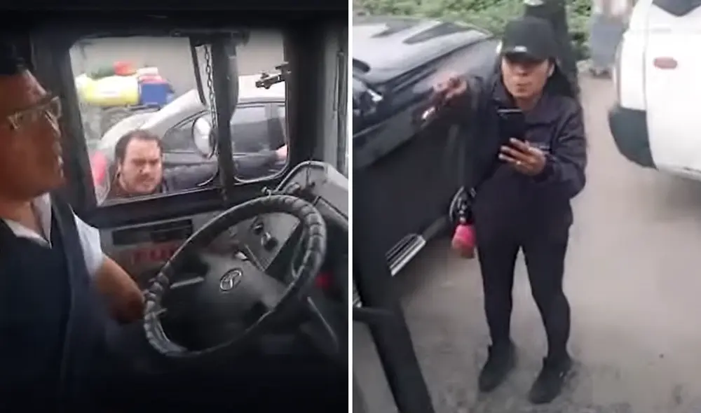 Mujer increpa a chofer de bus por no acatar el paro Mujer increpa a chofer de bus por no acatar el paro