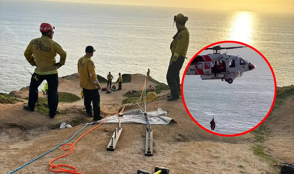 Pese a la gravedad de los hechos, el excursionista no sufrió lesiones de consideración. Foto: composición LR