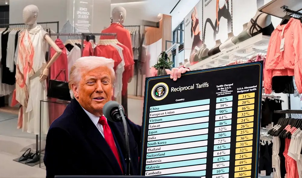 Con tasas de hasta el 54%, principales exportadores como China y Vietnam enfrentan un aumento de precios potencial de hasta un 50% en ropa y calzado, según CNN. Foto: Composición LR/CNN/Empresa Exterior/El País