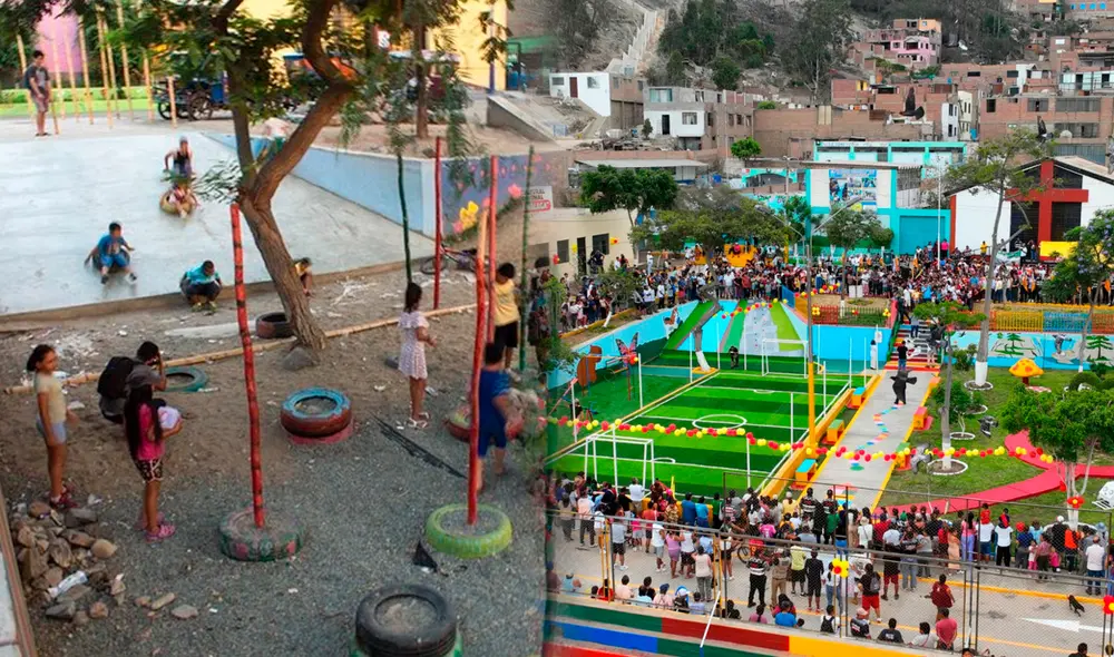 La ceremonia de entrega del renovado parque contó con la presencia de más de 2 mil personas. Foto: Composición LR/Municipalidad de Comas