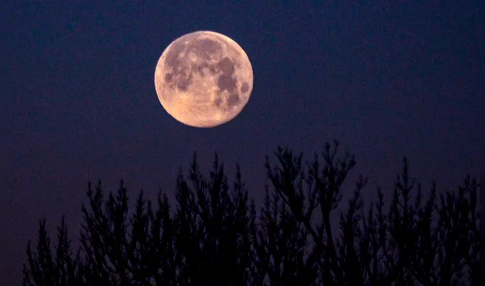 La luna rosa será la cuarta luna llena del año, fase que se produce cuando el satélite de la Tierra alcanza su plenitud e ilumina el cielo nocturno. Foto: Newsweekes.
