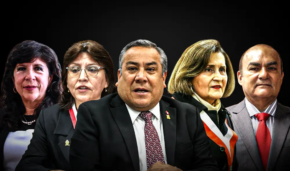 Ley fujimorista permitirá que Janet Tello, Delia Espinoza, Gustavo Adrianzén, Luz Pacheco y Gino Ríos. Composición: Gerson Cardozo / LR