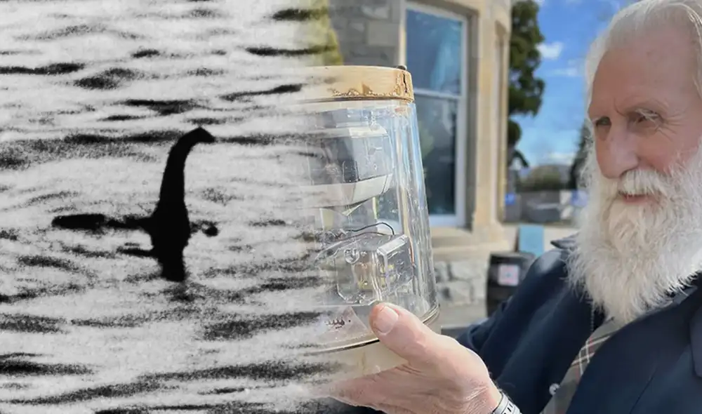 Investigadores recuperaron una cámara que fue sumergida hace más de 55 años que intentó captar al monstruo del lago Ness. Foto: Composición LR.
