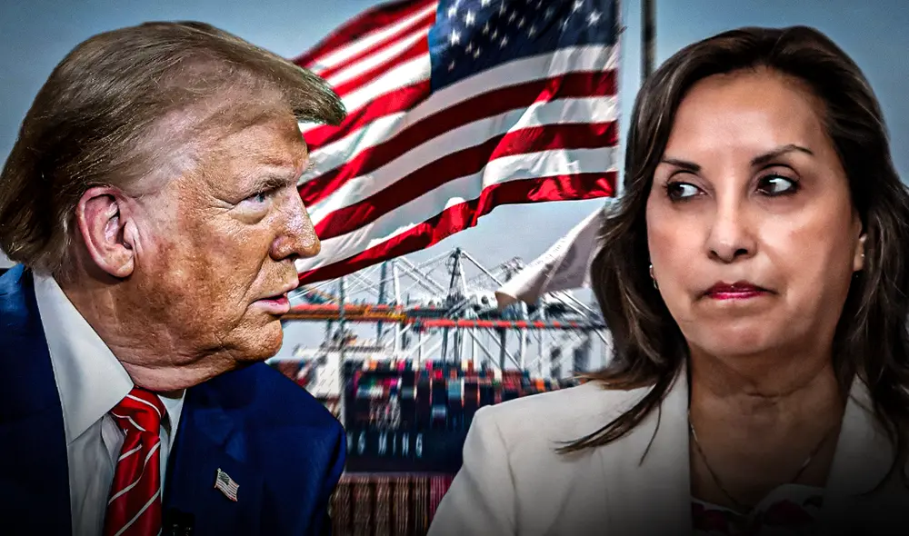 Gobierno de Dina Boluarte le pide a la administración de Trump suspender arancel del 10%. Ambos países tienen un TLC vigente. Diseño: Gerson Cardoso/LR Gobierno de Dina Boluarte le pide a la administración de Trump suspender arancel del 10%. Ambos países tienen un TLC vigente. Diseño: Gerson Cardoso/LR