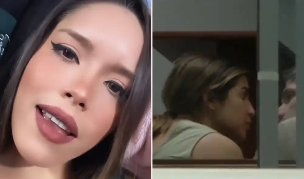 Kiara Lozano y su compañera Lesly Águila expresaron su rechazo ante el ampay de Susana Alvarado. Foto: composición LR/ATV/TikTok