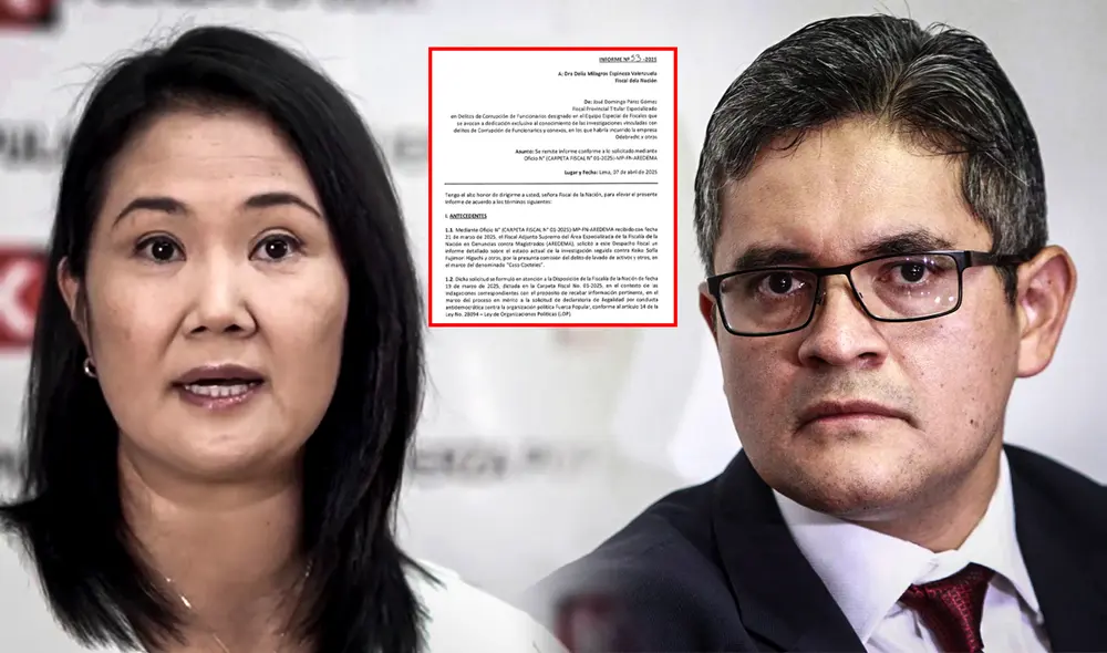 Fiscal Domingo Pérez, suspendido recientemente, ha investigado por varios años a Keiko Fujimori | Composición: LR.
