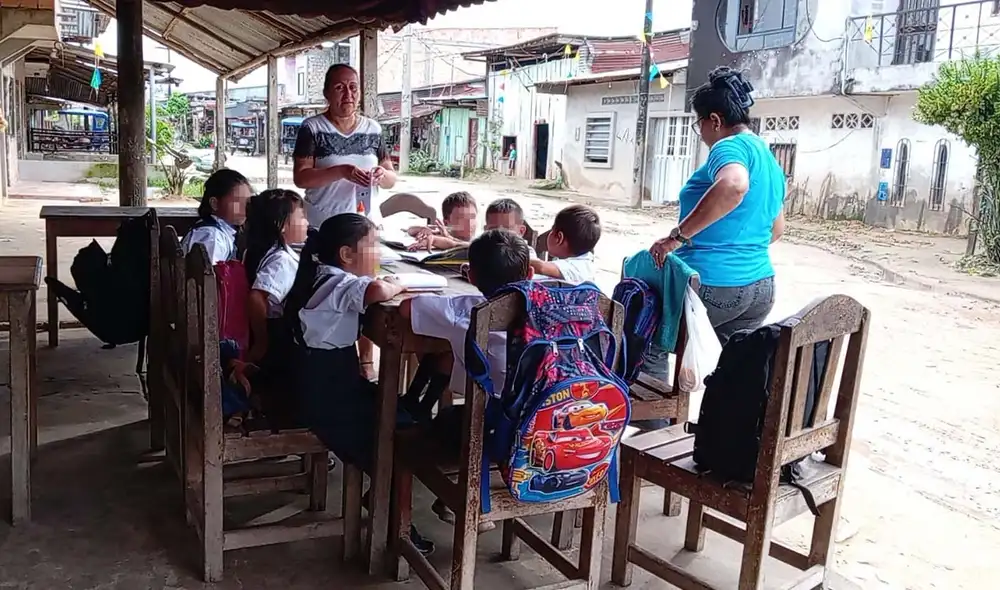 Un total de 101 estudiantes han recibido clases en condiciones precarias. Foto: difusión