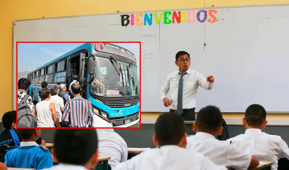 No habrá clases presenciales en colegios públicos de Lima por paro de transportistas. Foto: composición LR/Andina