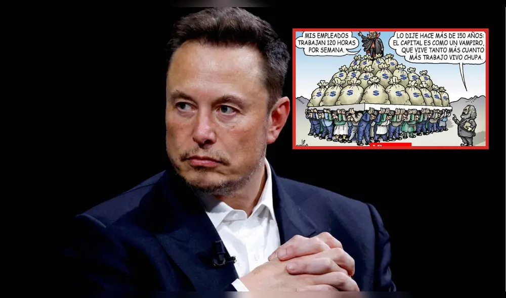 Elon Musk a favor de la explotación laboral. Foto: composición LR Elon Musk a favor de la explotación laboral. Foto: composición LR