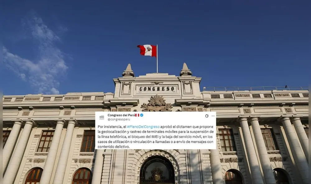 Congreso aprueba por insistencia norma para suspender líneas telefónicas que tienen mensajes delictivos. Foto: Composición LR/Andina/Captura de pantalla de X Congreso aprueba por insistencia norma para suspender líneas telefónicas que tienen mensajes delictivos. Foto: Composición LR/Andina/Captura de pantalla de X