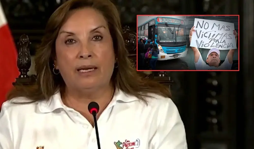 Dina Boluarte hablo sobre el paro de transportistas | Composición: LR.