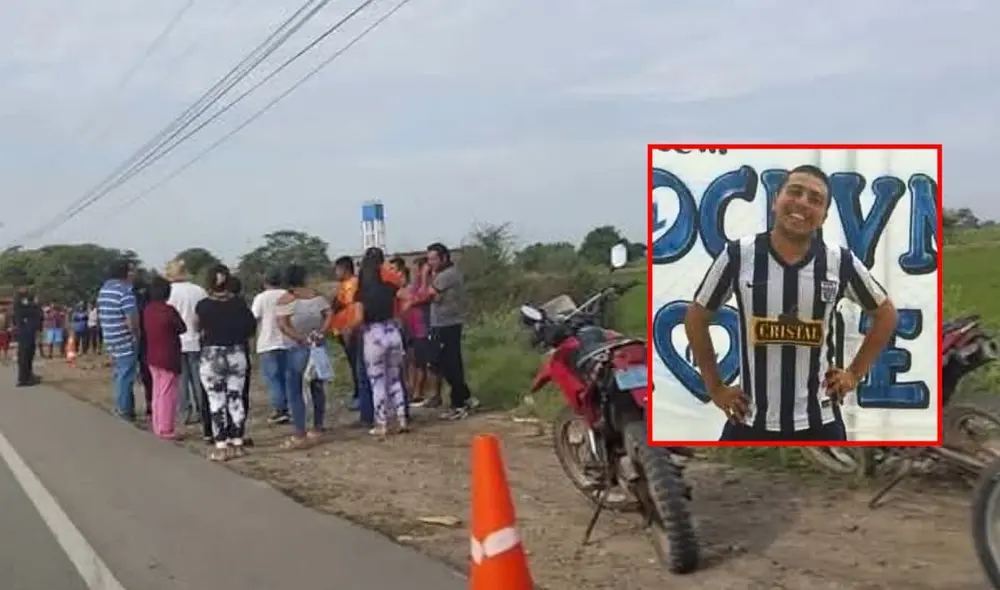Vehículo atropella a joven en la Panamericana Norte y se da fuga. Foto: LR. Vehículo atropella a joven en la Panamericana Norte y se da fuga. Foto: LR.