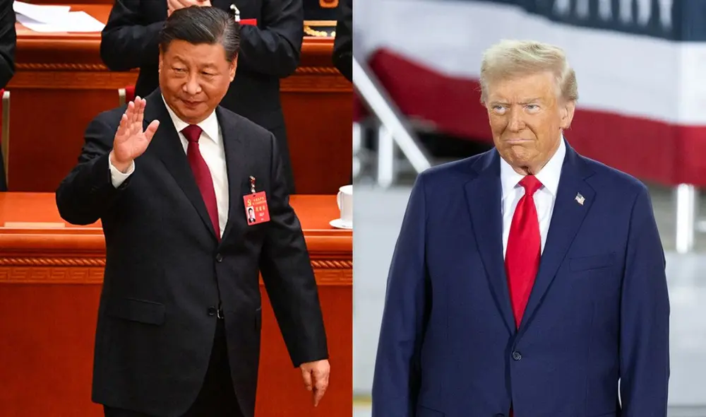 China presentó una denuncia ante la Organización Mundial del Comercio (OMC) contra las medidas arancelarias impuestas por Trump. Foto: composición LR/AFP.