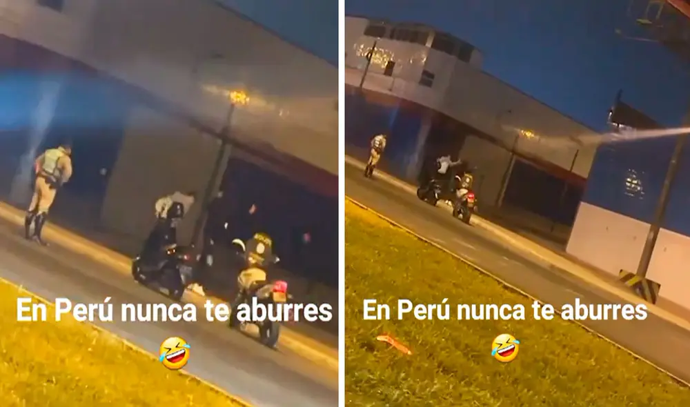 El video de TikTok generó una ola de comentarios y los aplausos por la acción del policía en Perú. Foto: composición LR/ TikTok / @jeffersonsb