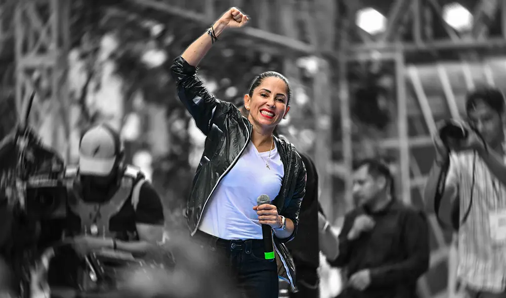 Durante su recorrido, Luisa González expuso cinco propuestas clave para el desarrollo económico en Ecuador. Foto: AFP.